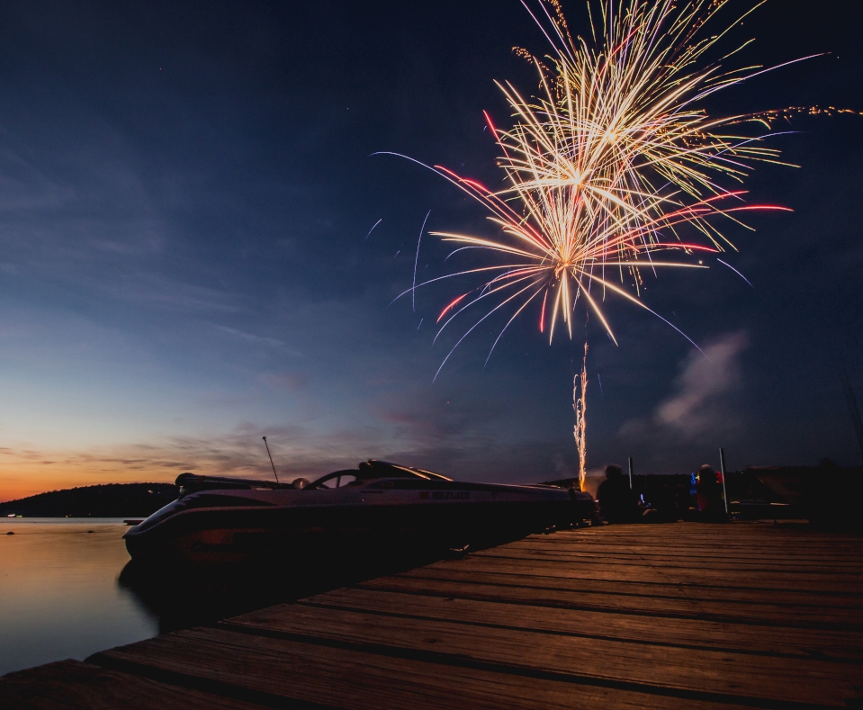 fireworks at night